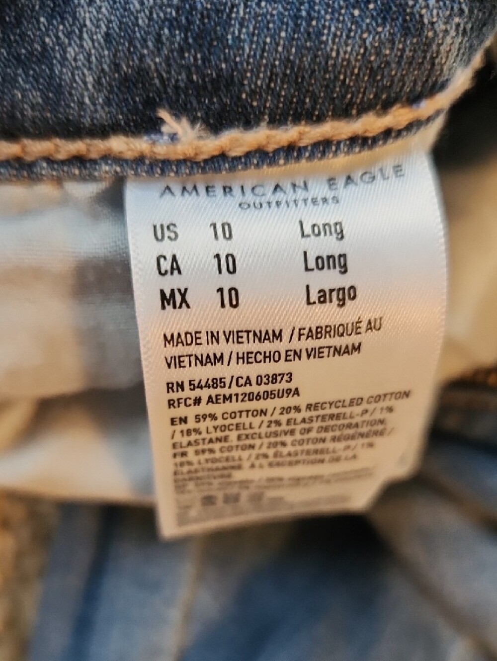 American Eagle Outfitters Light Blue High-Waisted Wide-Leg Jeans - Picture 5 of 5